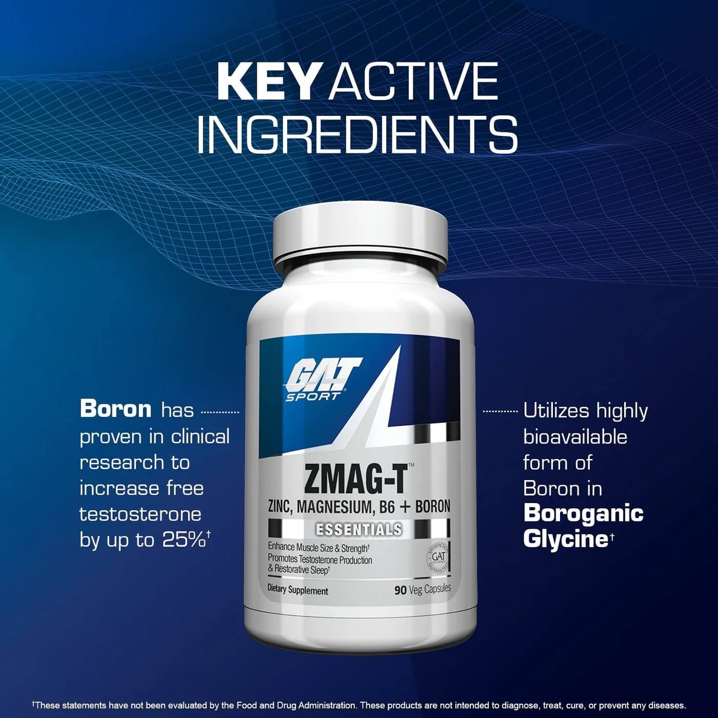 ZMAG-T Key Active Ingredients highlighting highly bioavailable Boron