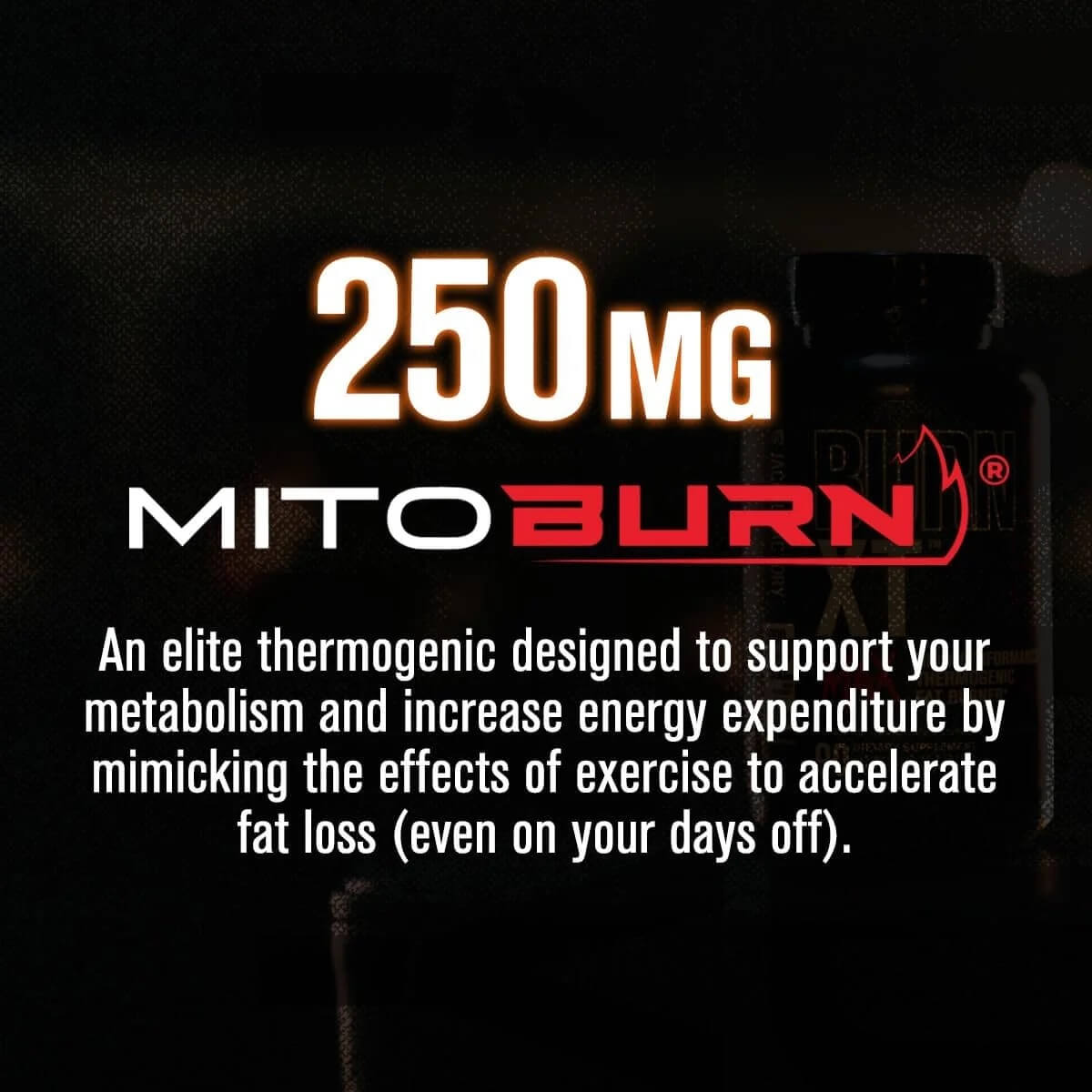 Jacked Factory Burn-XT Max 250 mg MitoBurn, An Elite Thermogenic Designed to Support Your Metabolism and Increase Energy Expenditure