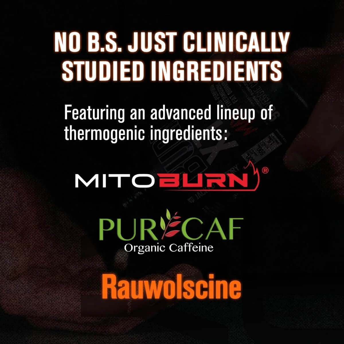 Jacked Factory Burn-XT Max No B.S. Just Clinically Studied Ingredients, MitoBurn, PurCaf Organic Caffeine, Rauwolscine