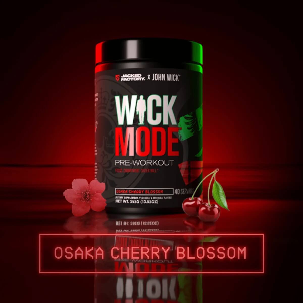 Jacked Factory x John Wick Wick Mode Pre-Workout Osaka Cherry Blossom flavor