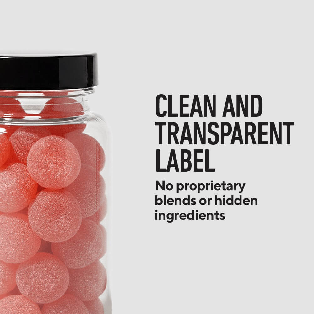 Naturally sweetened and flavored Sour Peach Creatine Gummies