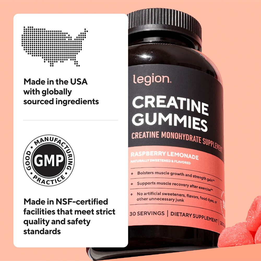 Made in the USA in NSF-certified facilities meeting strict GMP quality and safety standards