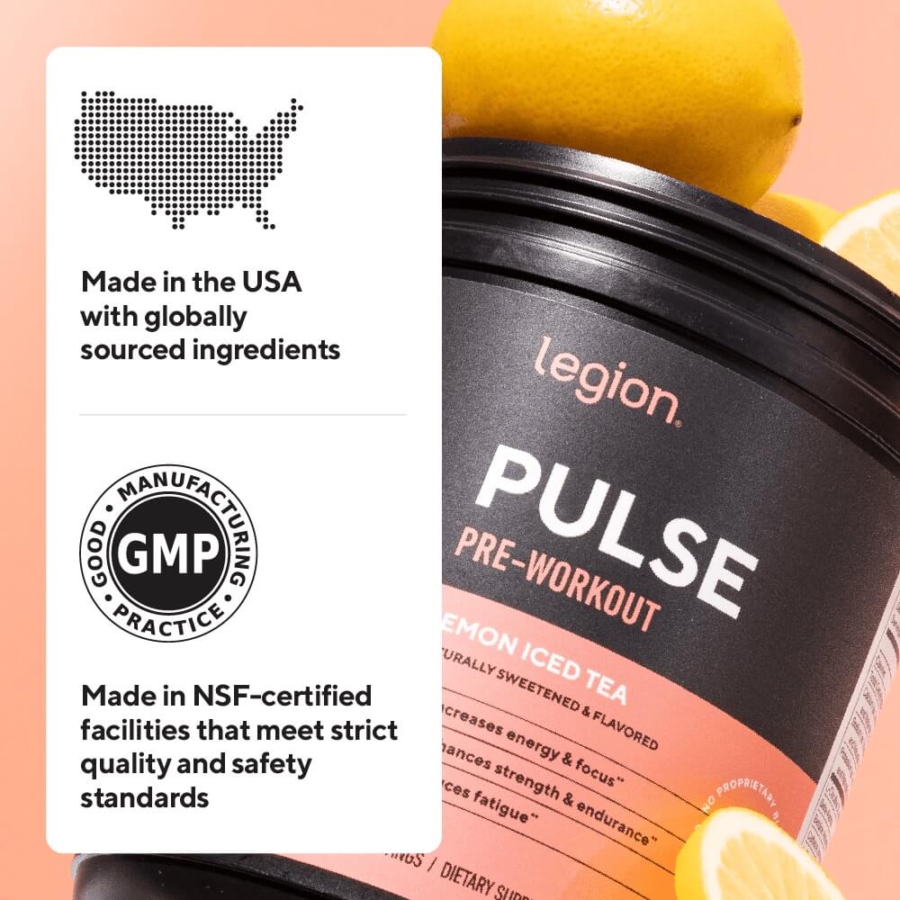 Made in the USA in NSF-certified facilities that meet strict GMP quality and safety standards