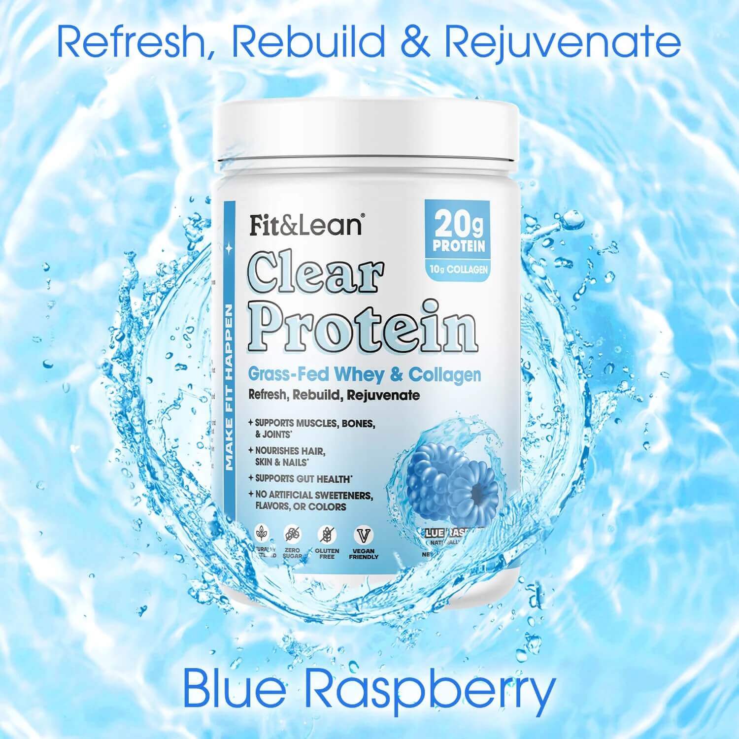 Clear Protein Blue Raspberry