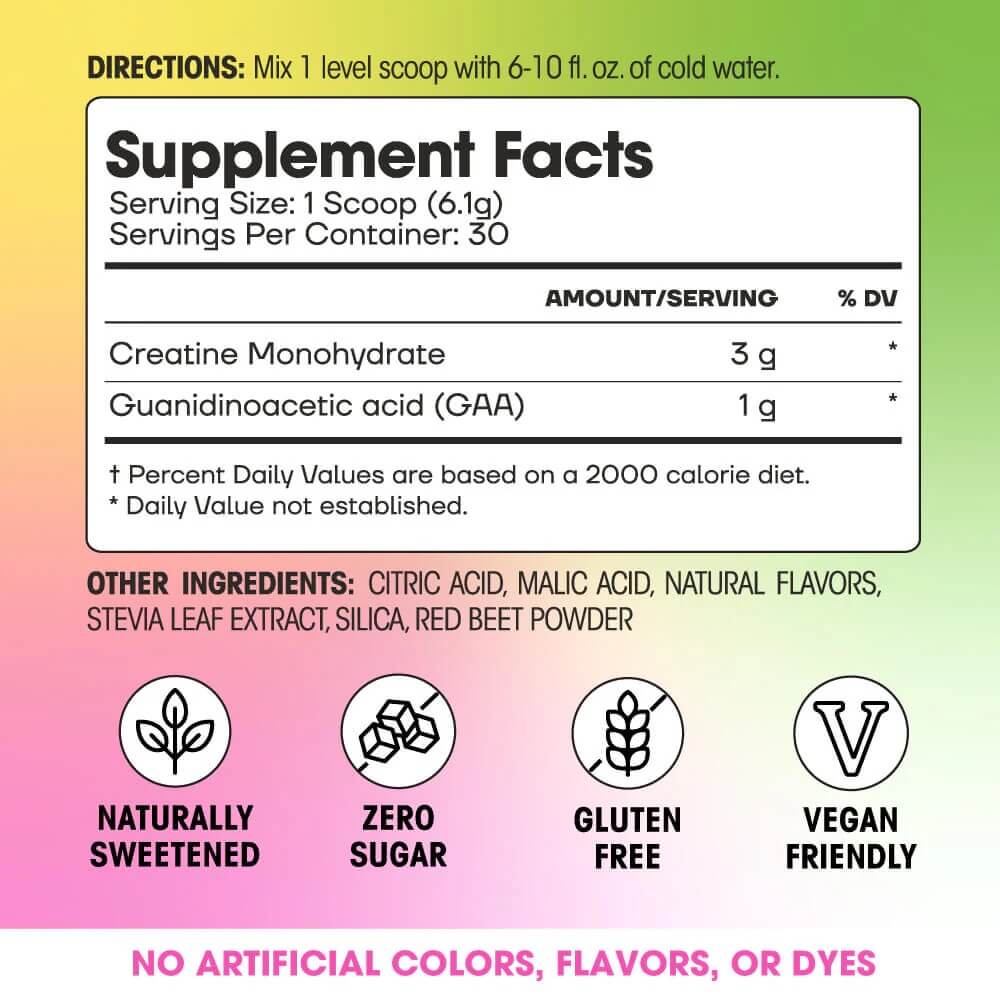 My Lean Creatine Supplement Facts