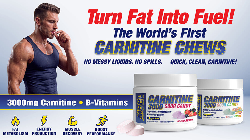 MHP Carnitine 3000 Sour Candy Chews
