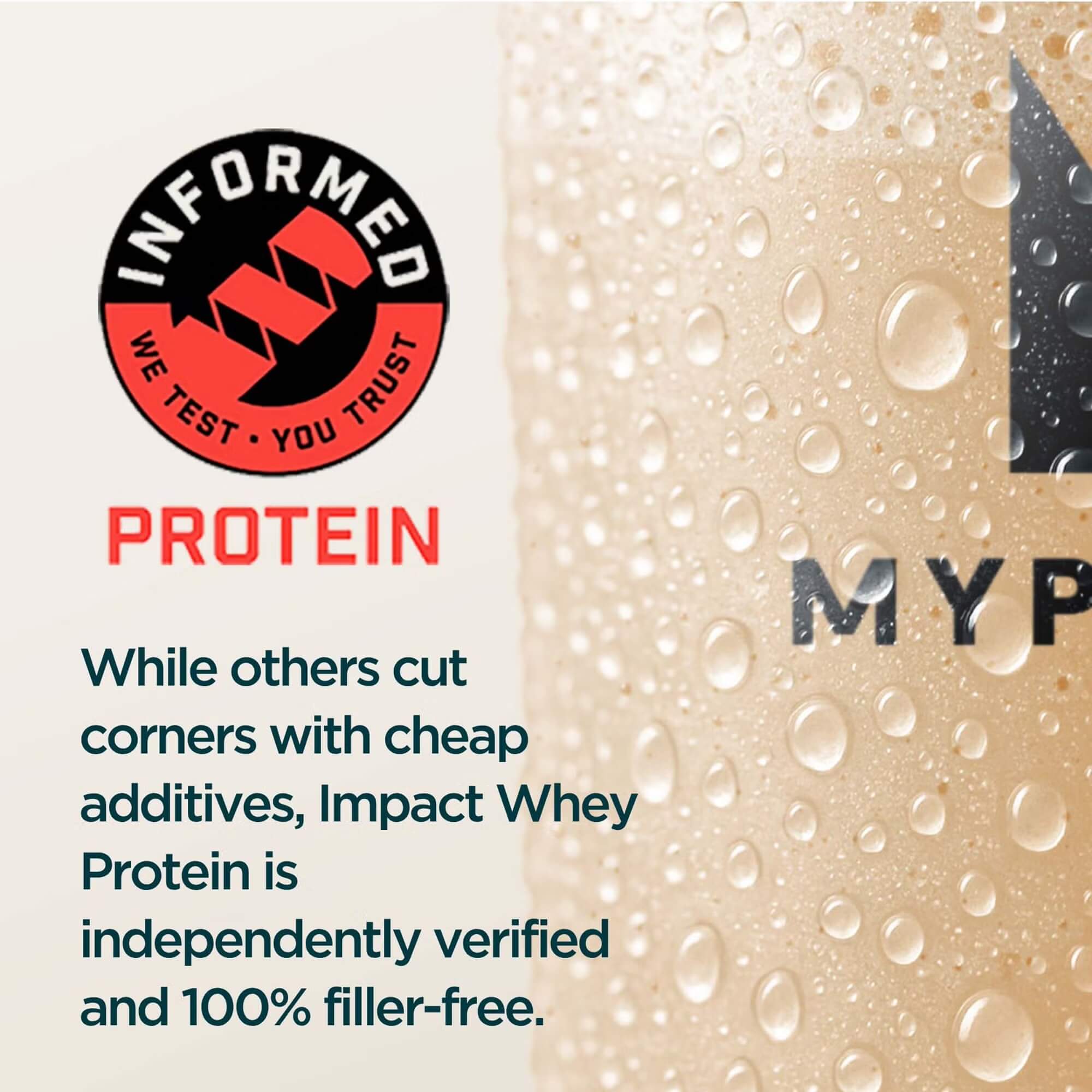 Myprotein Impact Whey Protein Tastes Good, High Protein Content, and Mixes Well, Trustpilot 4.4 Based on 142,867 Reviews