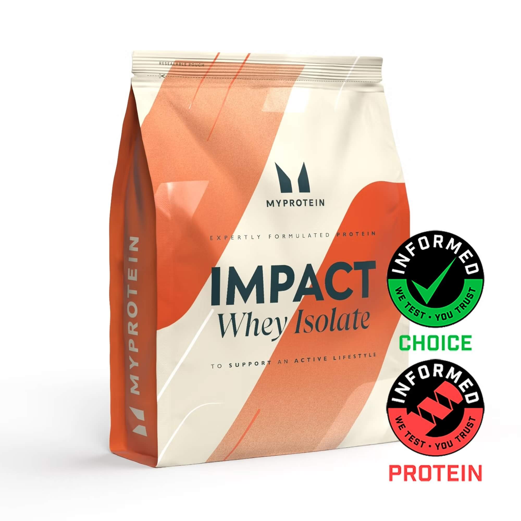 Myprotein Impact Whey Isolate with Informed Choice and Informed Protein certifications