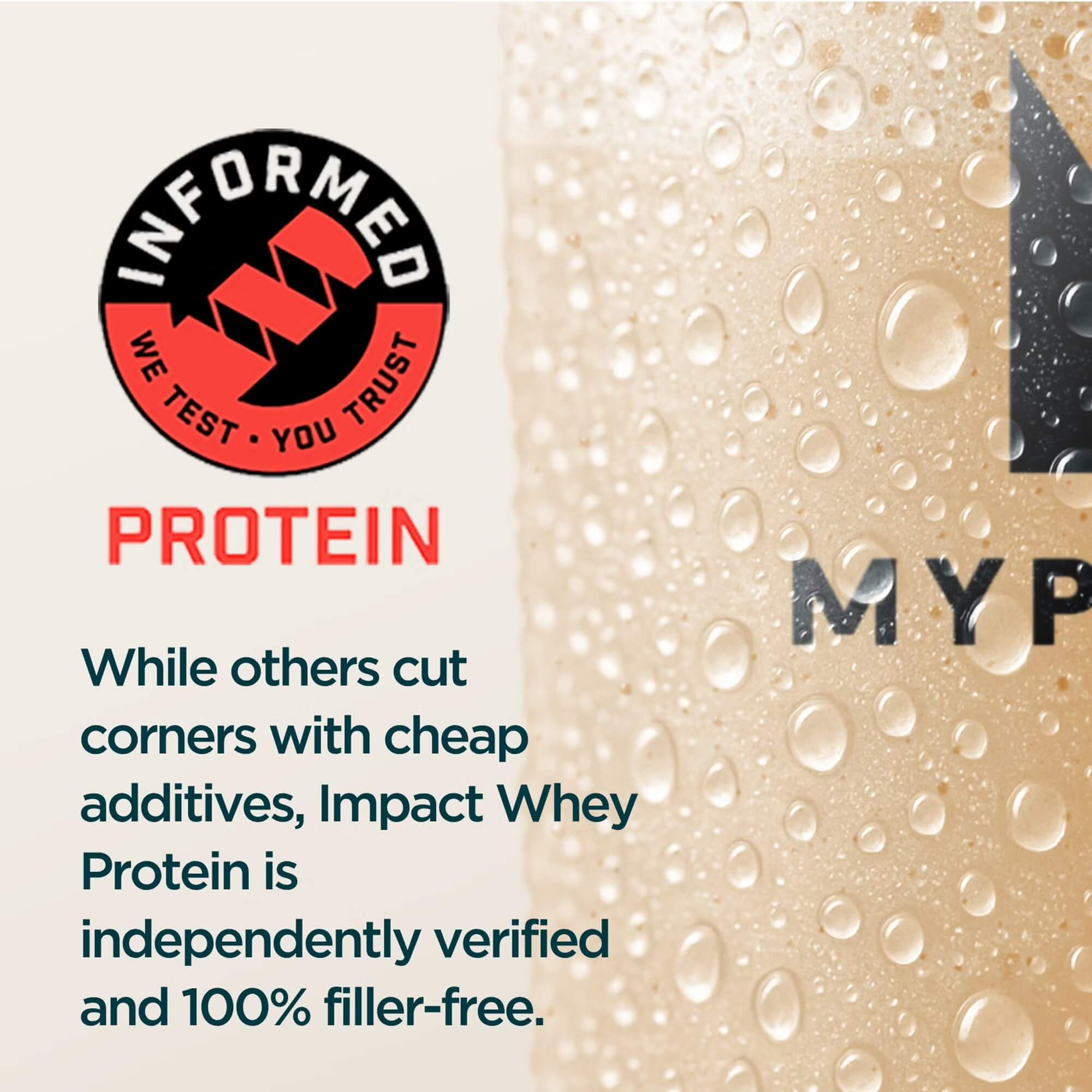 Myprotein Impact Whey Isolate Informed Protein: Independently verified and 100% filler-free