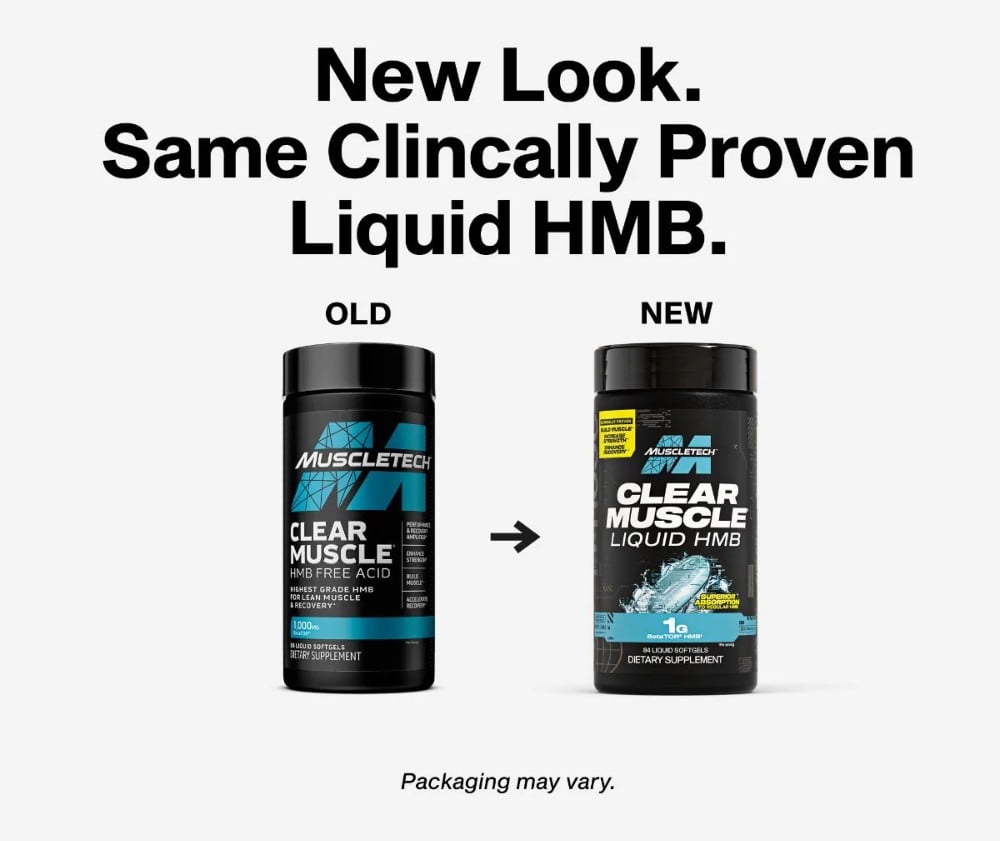 New look. Same clinically proven Liquid HMB.
