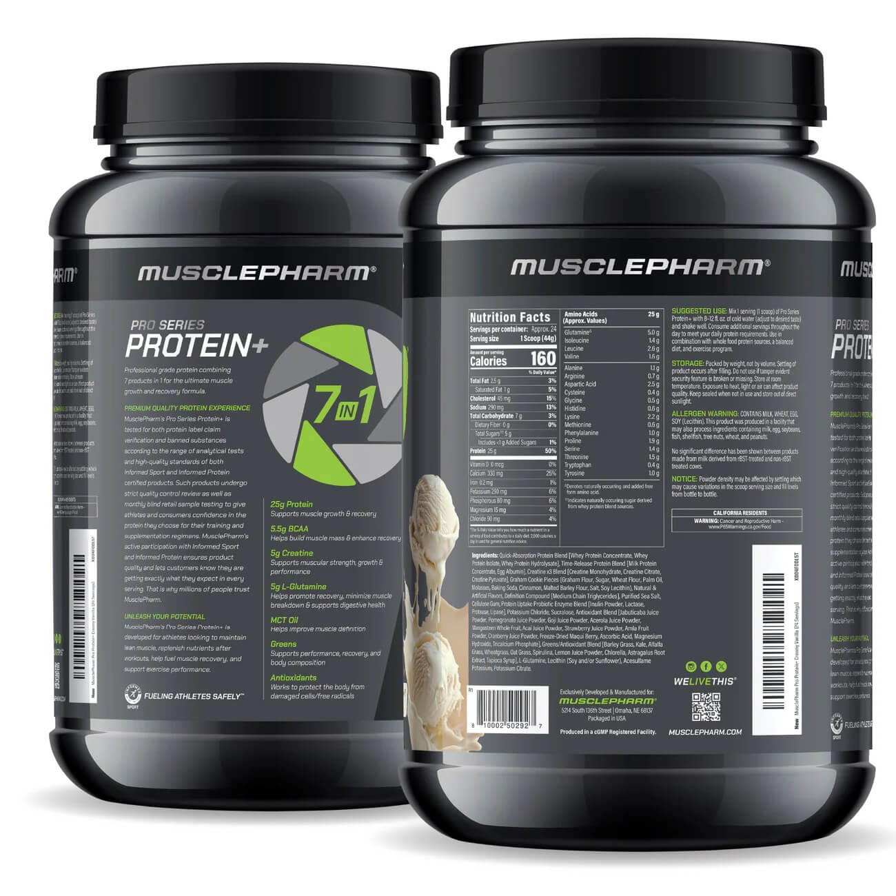 MusclePharm Pro Series PROTEIN+ Ingredients
