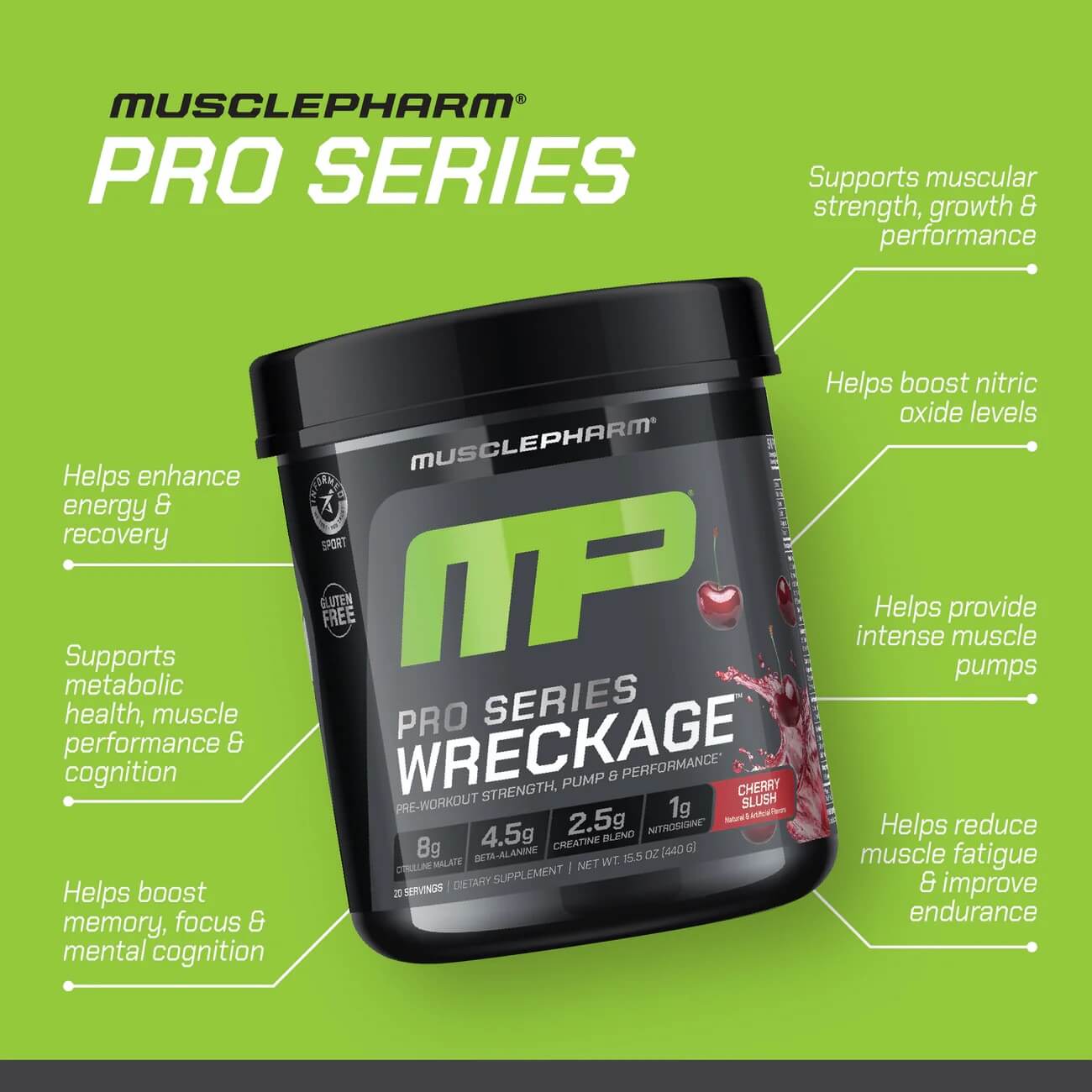 MusclePharm Pro Series WRECKAGE Pre-Workout