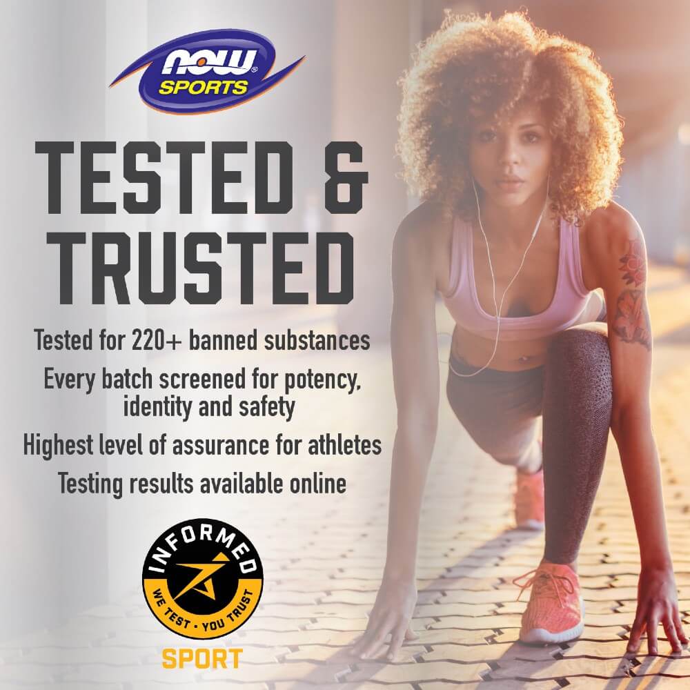 Tested & Trusted - tested for 220+ banned substances; every batch screened for potency, identity and safety; highest level of assurance for athletes, testing results available online