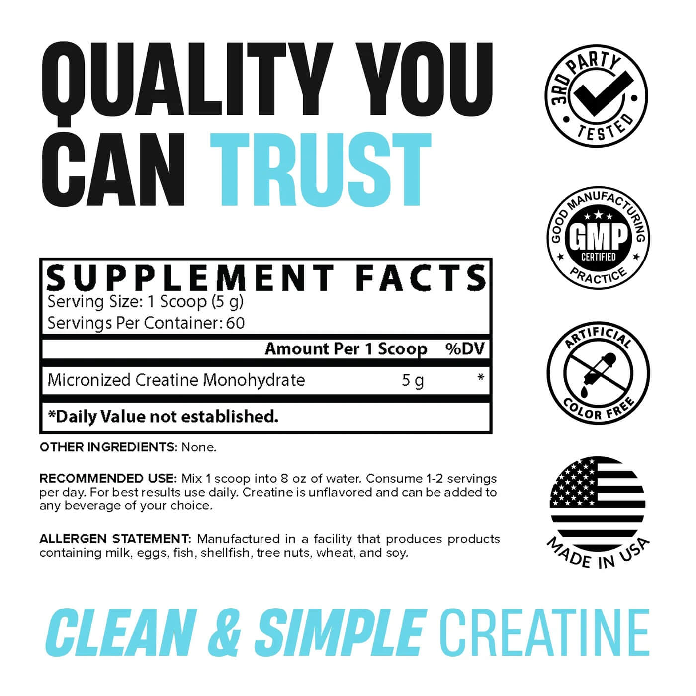 Nutrex Creatine Monohydrate Supplement Facts - Quality You Can Trust