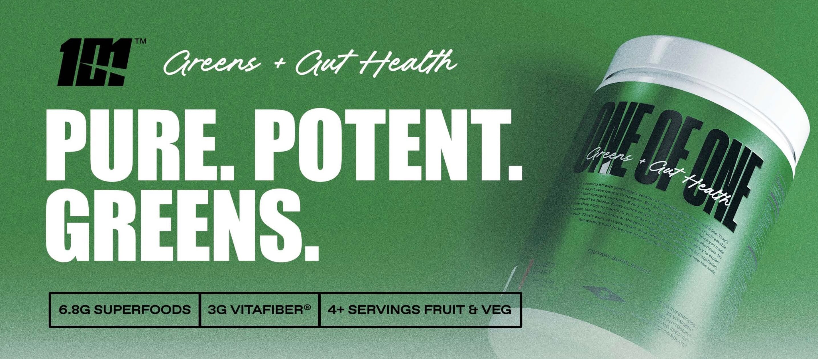 Main page banner feature with product features, tagline, and image of product