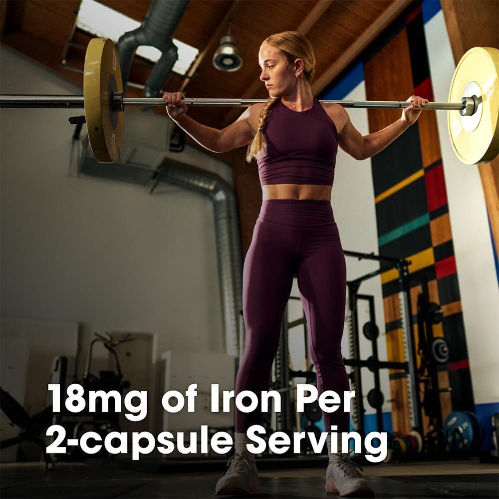 18mg of Iron Per 2-capsule Serving