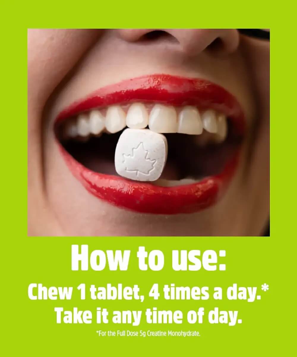 Chew 1 tablet, 4 times a day. Take it any time of day.