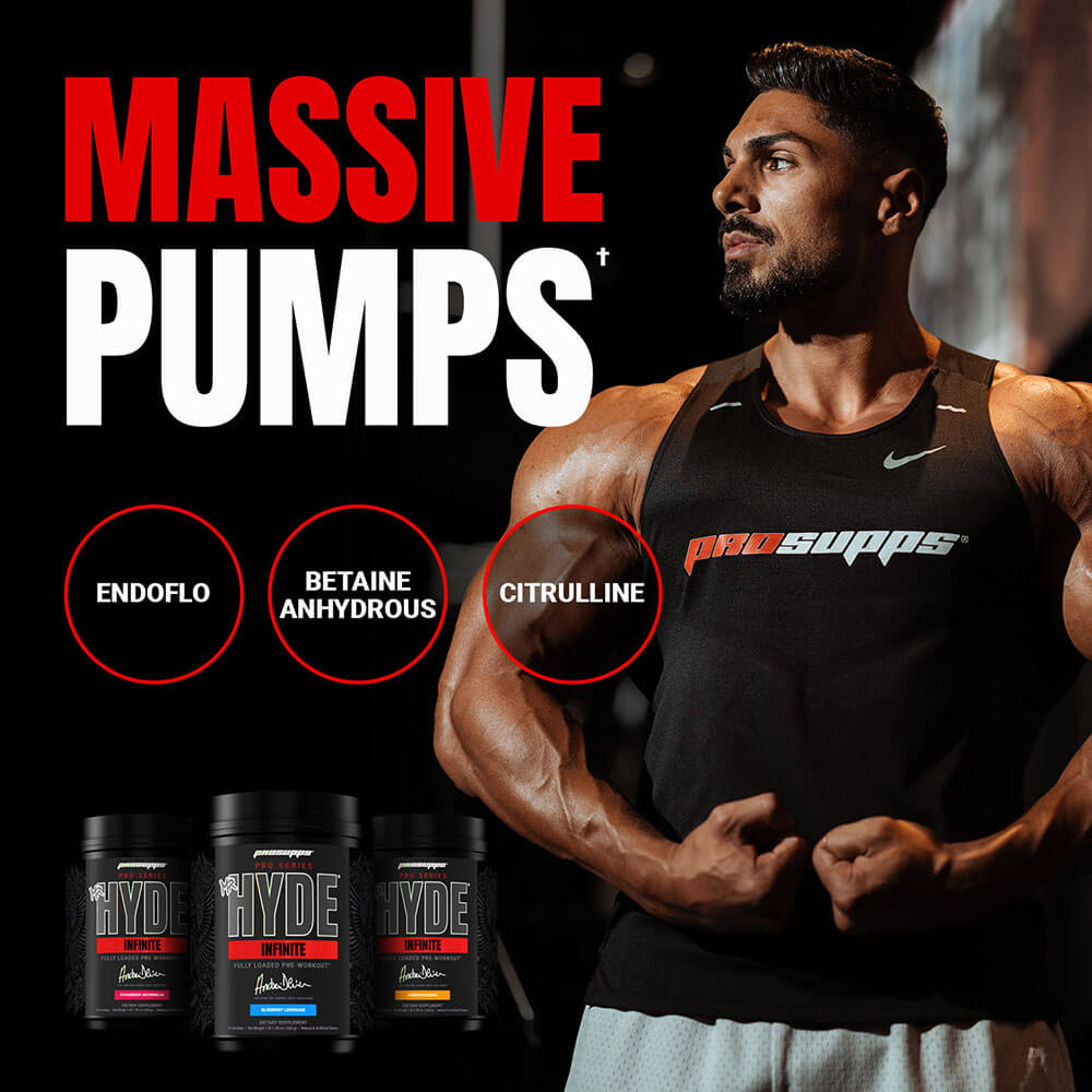 Massive Pumps featuring EndoFlo, Betaine Anhydrous, and Citrulline