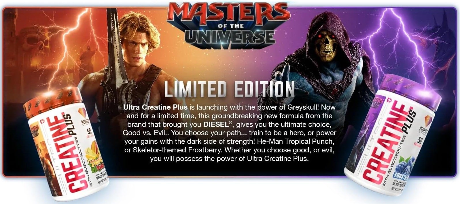 Ultra Creatine Plus Masters of the Universe Limited Edition He-Man and Skeletor