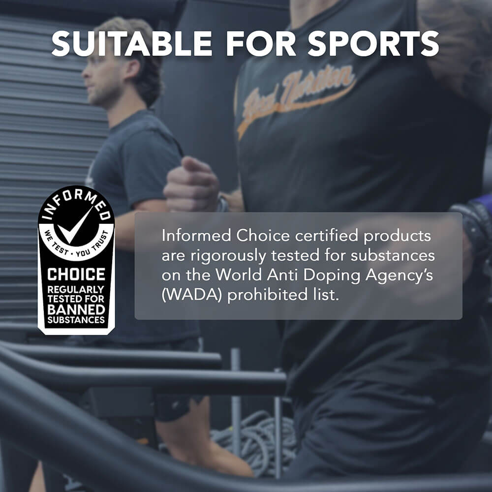 Suitable for Sports Informed Choice Certified