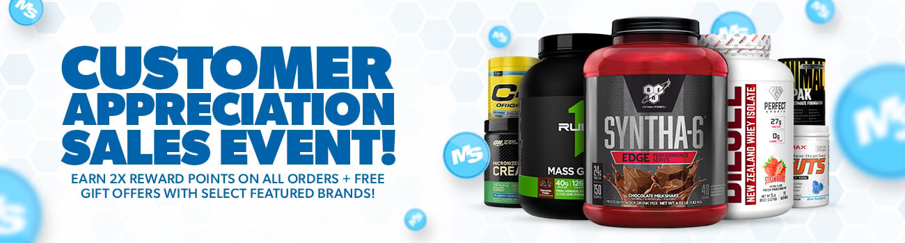 Customer Appreciation Sales Event! Earn 2x reward points on all orders + free gift offers with select featured brands!
