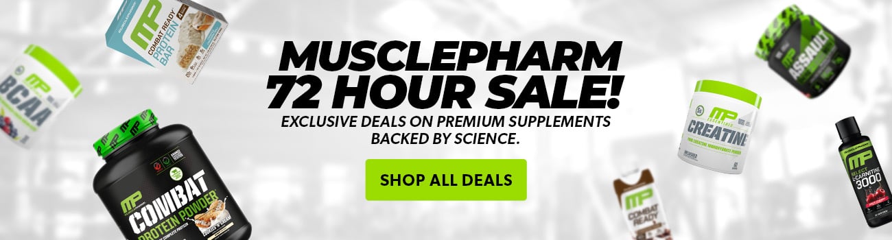 MusclePharm 72 Hour Sale! Exclusive deals on premium supplements backed by science.