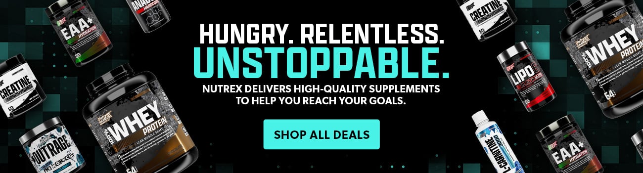 Hungry. Relentless. Unstoppable. Nutrex delivers high-quality supplements to help you reach your goals.