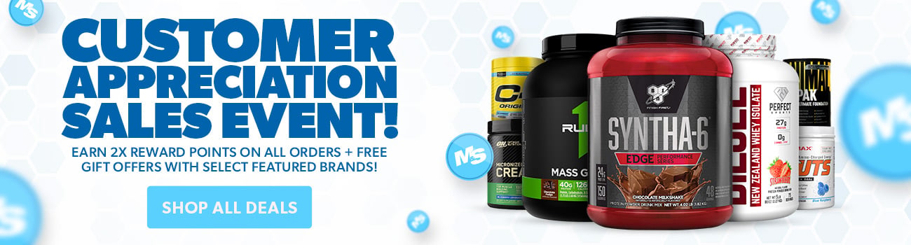 Customer Appreciation Sales Event! Earn 2x reward points on all orders + free gift offers with select featured brands!
