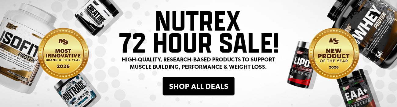 Nutrex 72 hour sale! High-quality, research-based products to support muscle building, performance & weight loss.